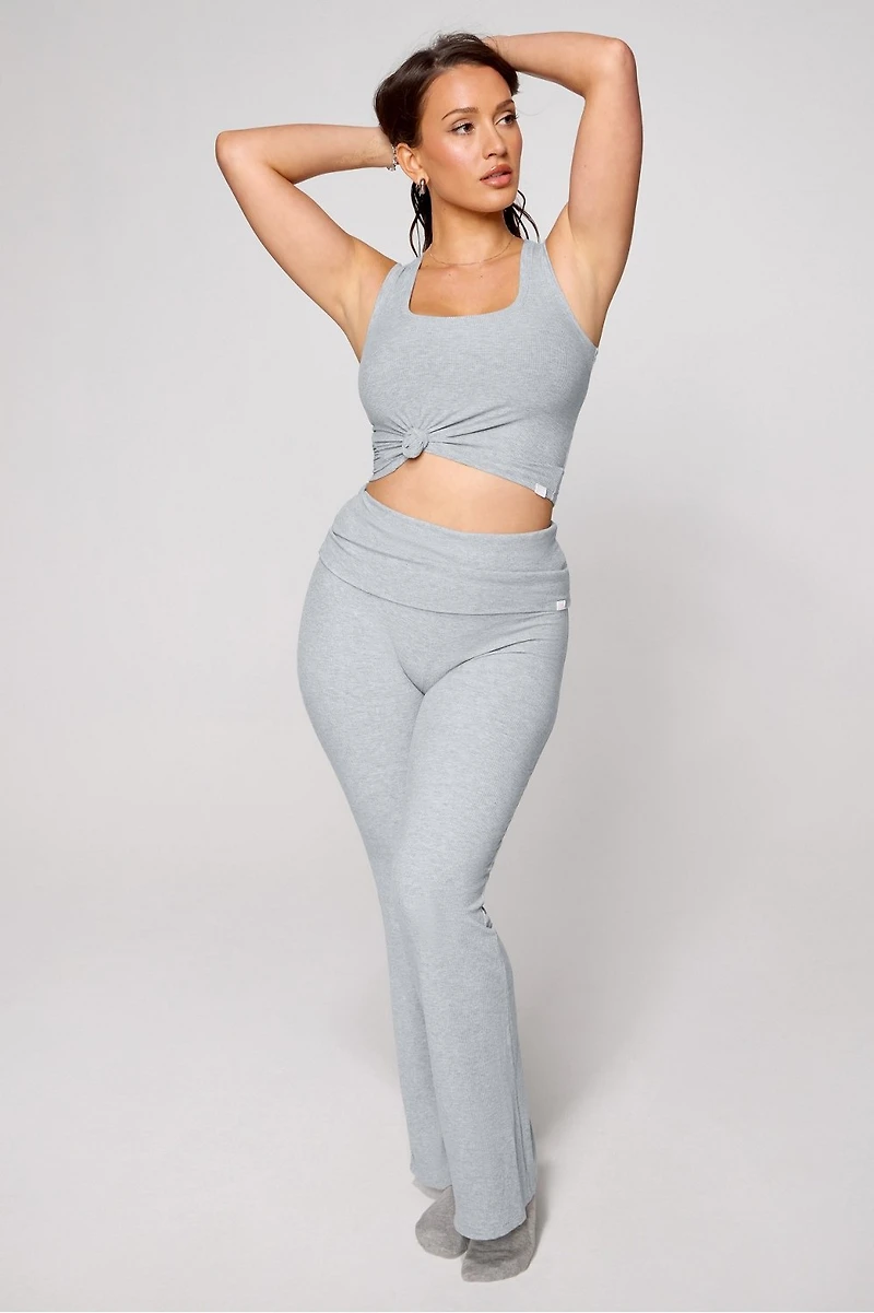 Soft Rib Foldover Pant