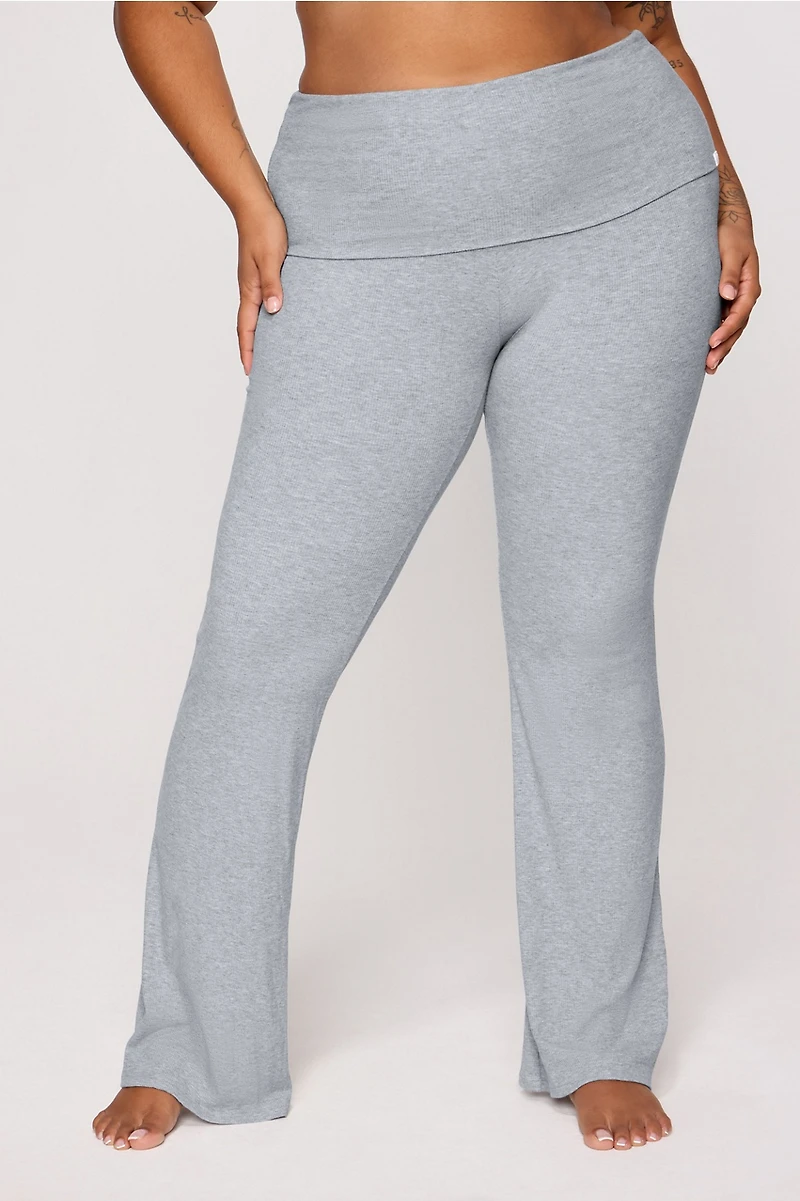 Soft Rib Foldover Pant