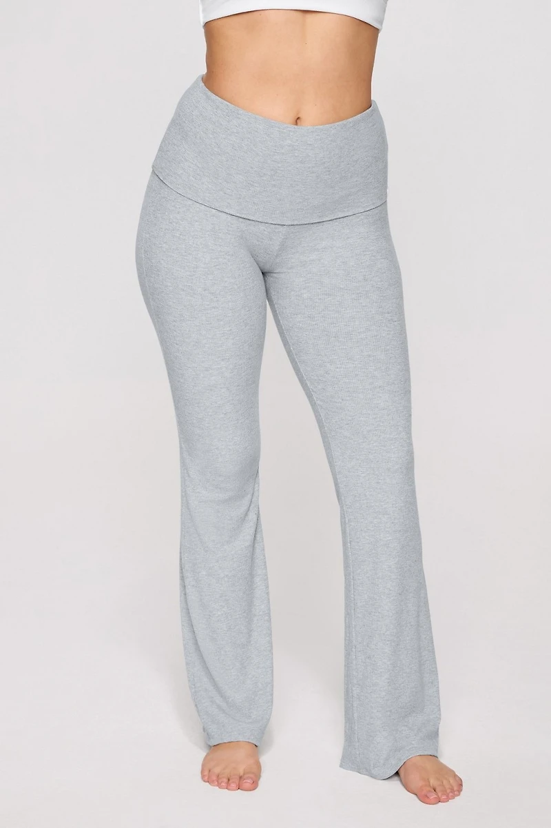 Soft Rib Foldover Pant