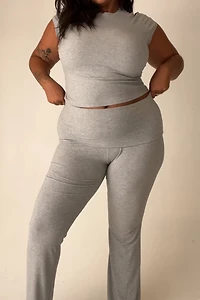 Soft Rib Foldover Pant