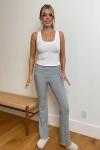 Soft Rib Foldover Pant