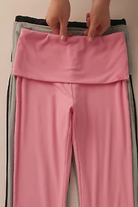 Soft Rib Foldover Pant