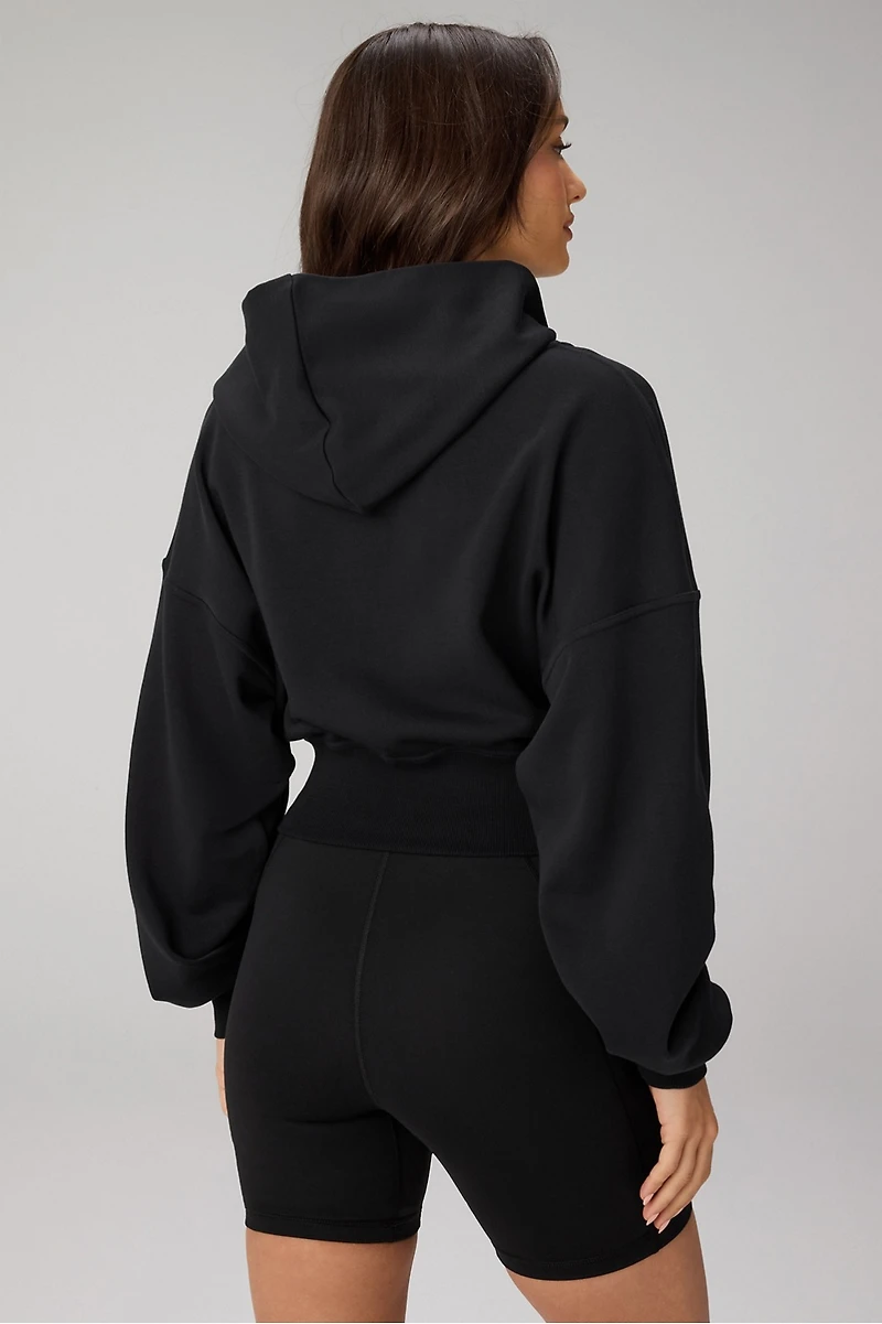 Year Round Terry Cropped Full-Zip Hoodie