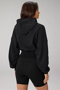 Year Round Terry Cropped Full-Zip Hoodie