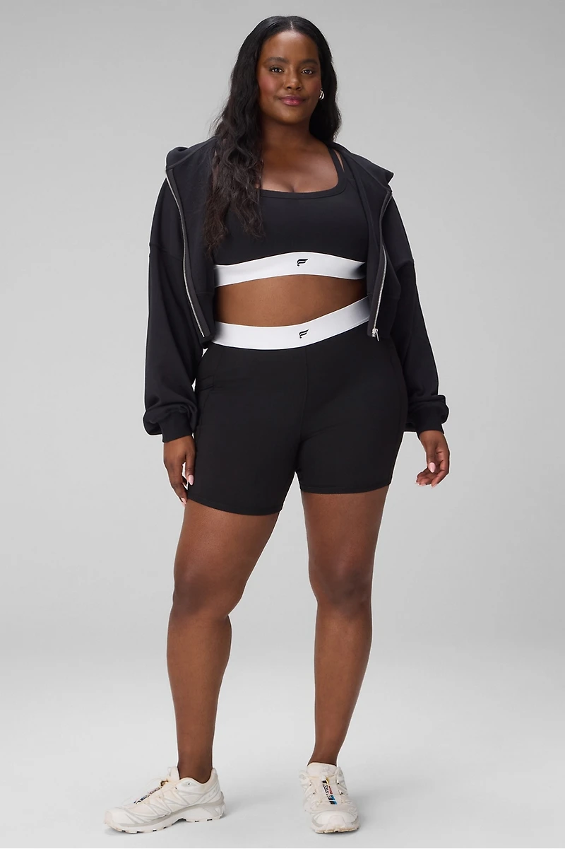 Year Round Terry Cropped Full-Zip Hoodie