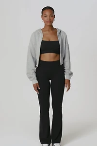 Year Round Terry Cropped Full-Zip Hoodie