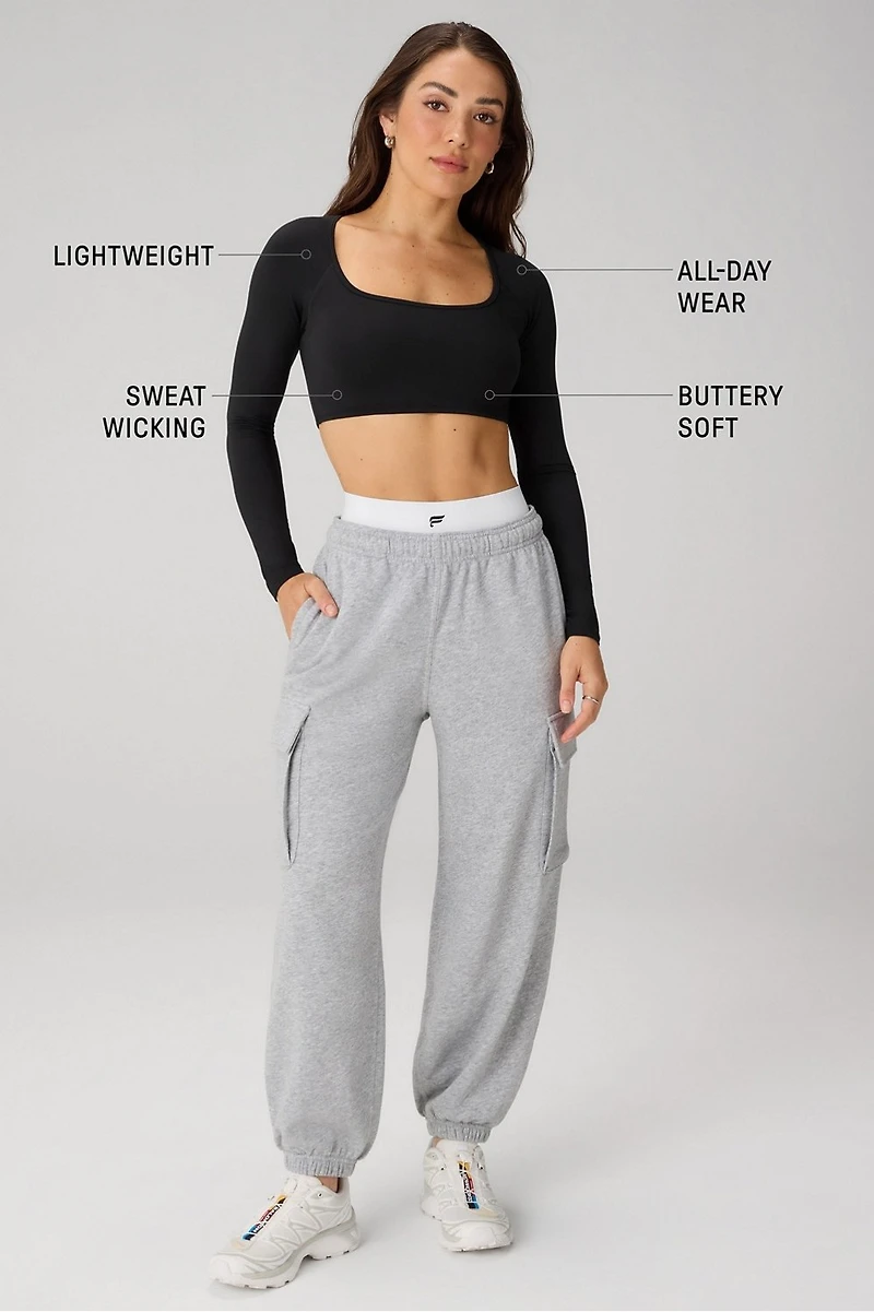 AirLite Long-Sleeve Crop Top