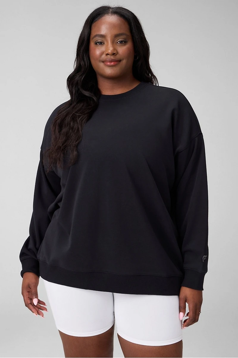 Year Round Terry Oversized Crew Neck Sweatshirt