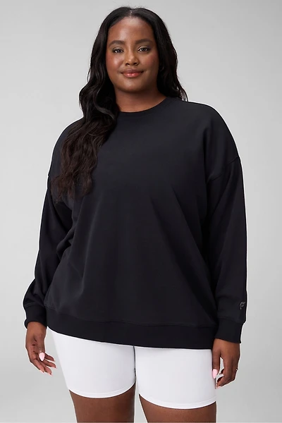 Year Round Terry Oversized Crew Neck Sweatshirt