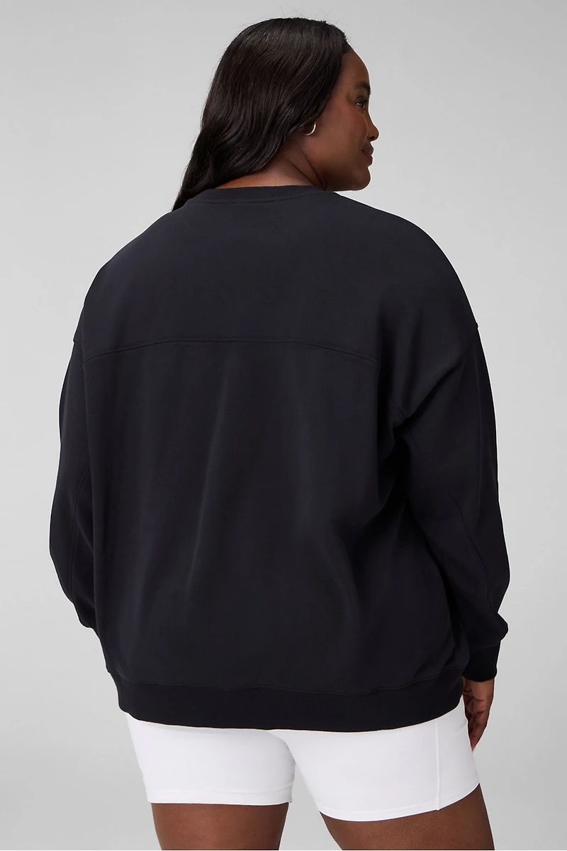 Year Round Terry Oversized Crew Neck Sweatshirt