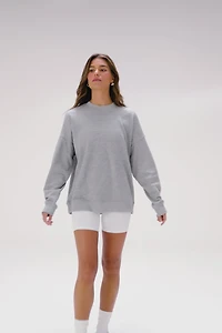 Year Round Terry Oversized Crew Neck Sweatshirt