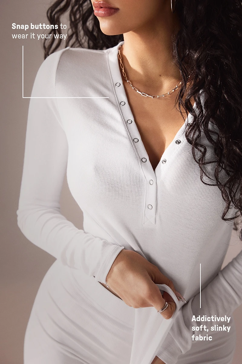 Soft Rib Long Sleeve Henley