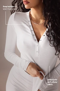 Soft Rib Long Sleeve Henley