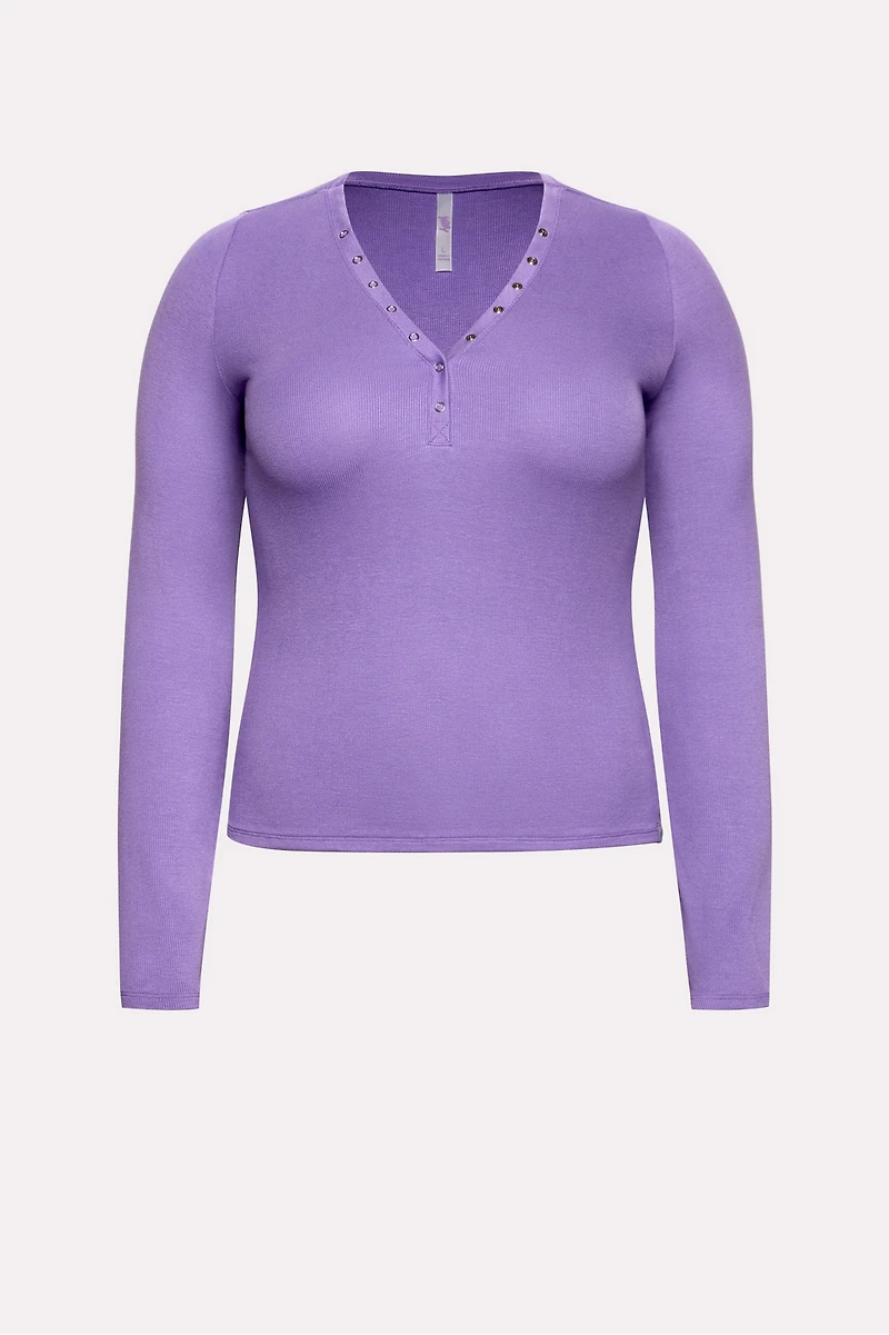 Soft Rib Long Sleeve Henley