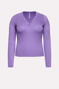 Soft Rib Long Sleeve Henley