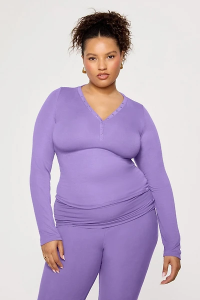 Soft Rib Long Sleeve Henley