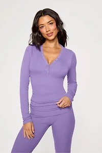 Soft Rib Long Sleeve Henley