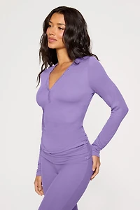 Soft Rib Long Sleeve Henley