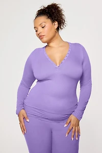 Soft Rib Long Sleeve Henley