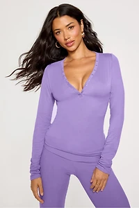 Soft Rib Long Sleeve Henley