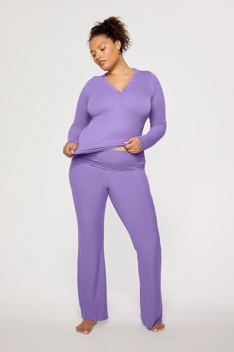 Soft Rib Long Sleeve Henley