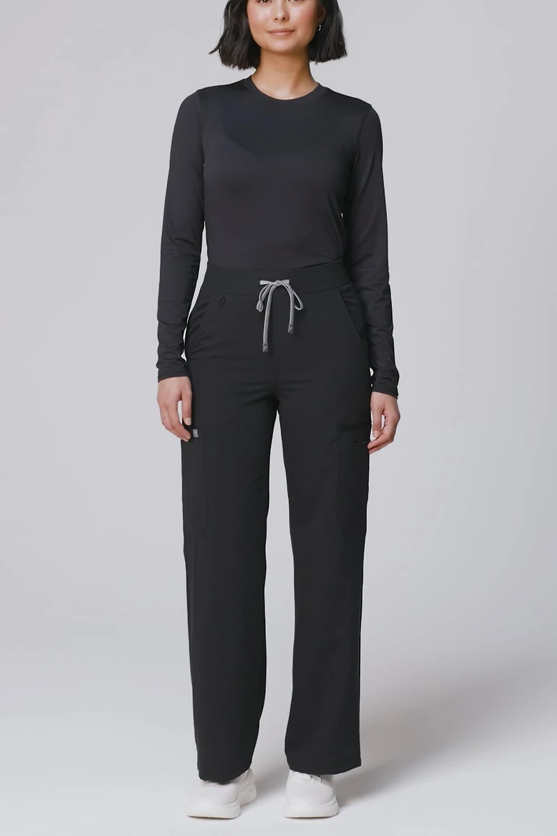 High-Rise Wide Leg Scrub Pant