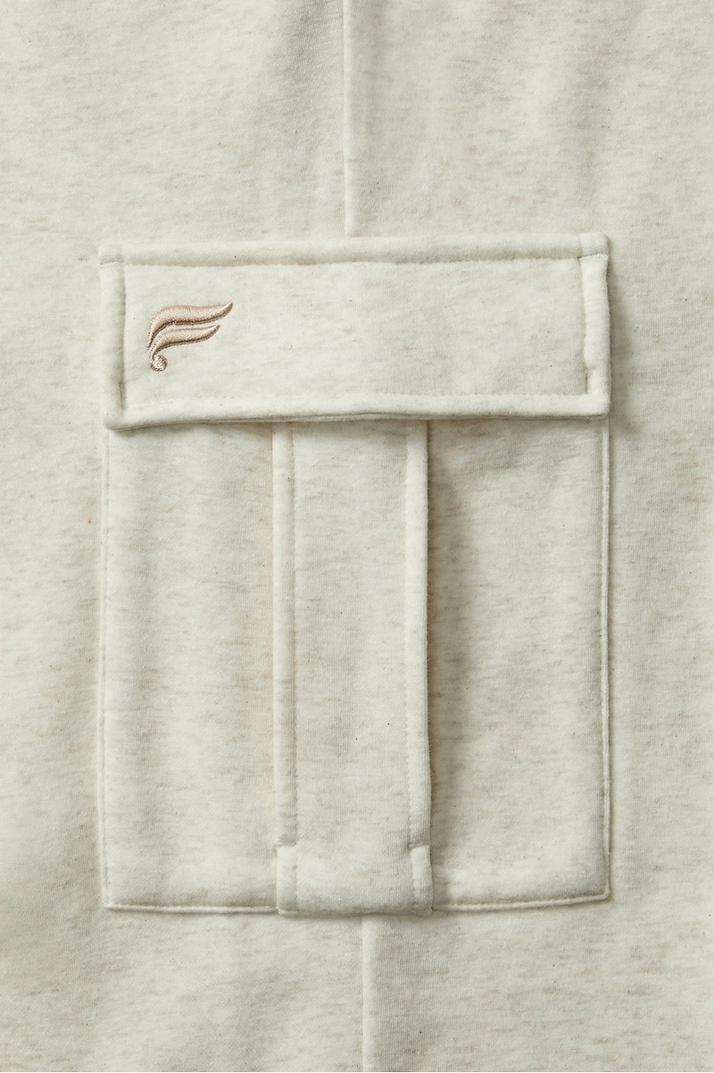 Cozy Fleece Wide Leg Cargo Sweatpant