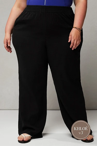 Cotton Voile Wide Leg Pant