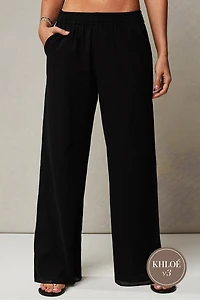 Cotton Voile Wide Leg Pant