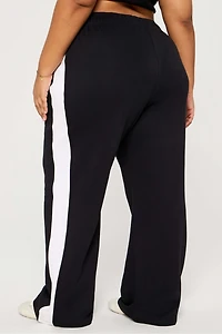 Year Round Terry Stripe Wide Leg Pant