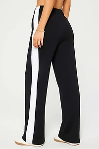 Year Round Terry Stripe Wide Leg Pant