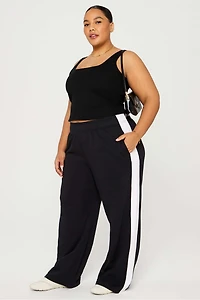 Year Round Terry Stripe Wide Leg Pant
