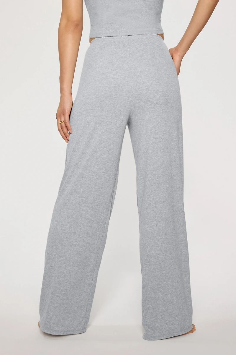 Soft Rib Wide Leg Pant