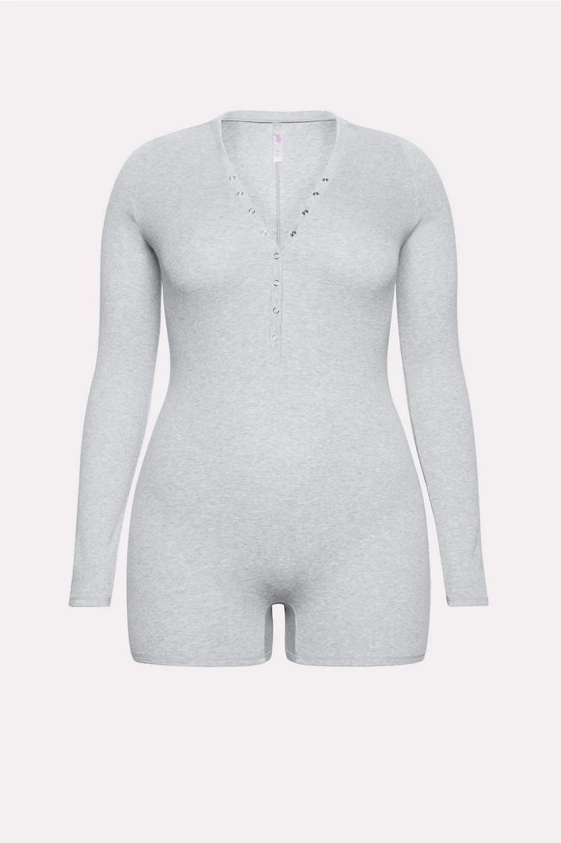 Soft Rib Henley Onesie