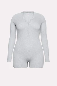 Soft Rib Henley Onesie