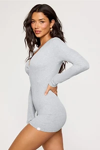 Soft Rib Henley Onesie