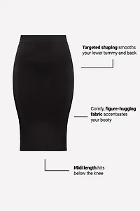 Smooth As Hell Shaping Midi Skirt