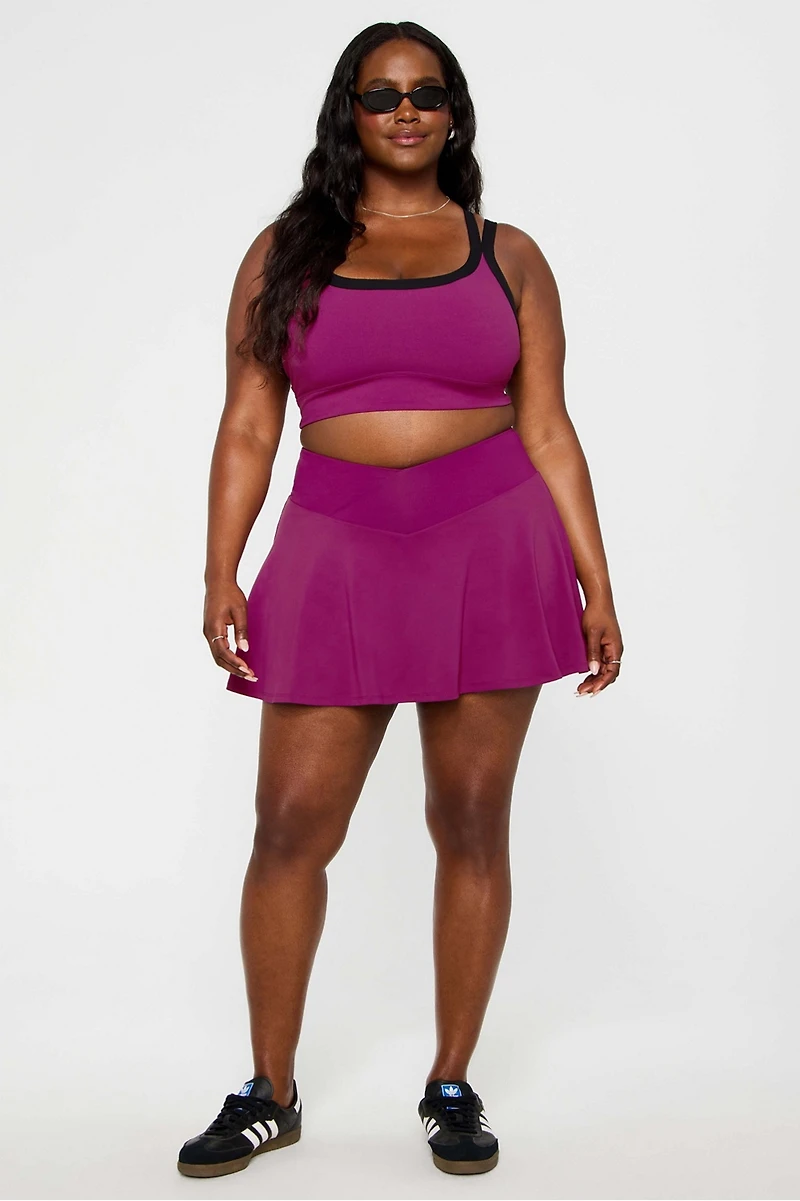 Crossover Flounce Skirt Ultra Mini