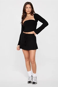 Breezy Knit Flouncy Skort