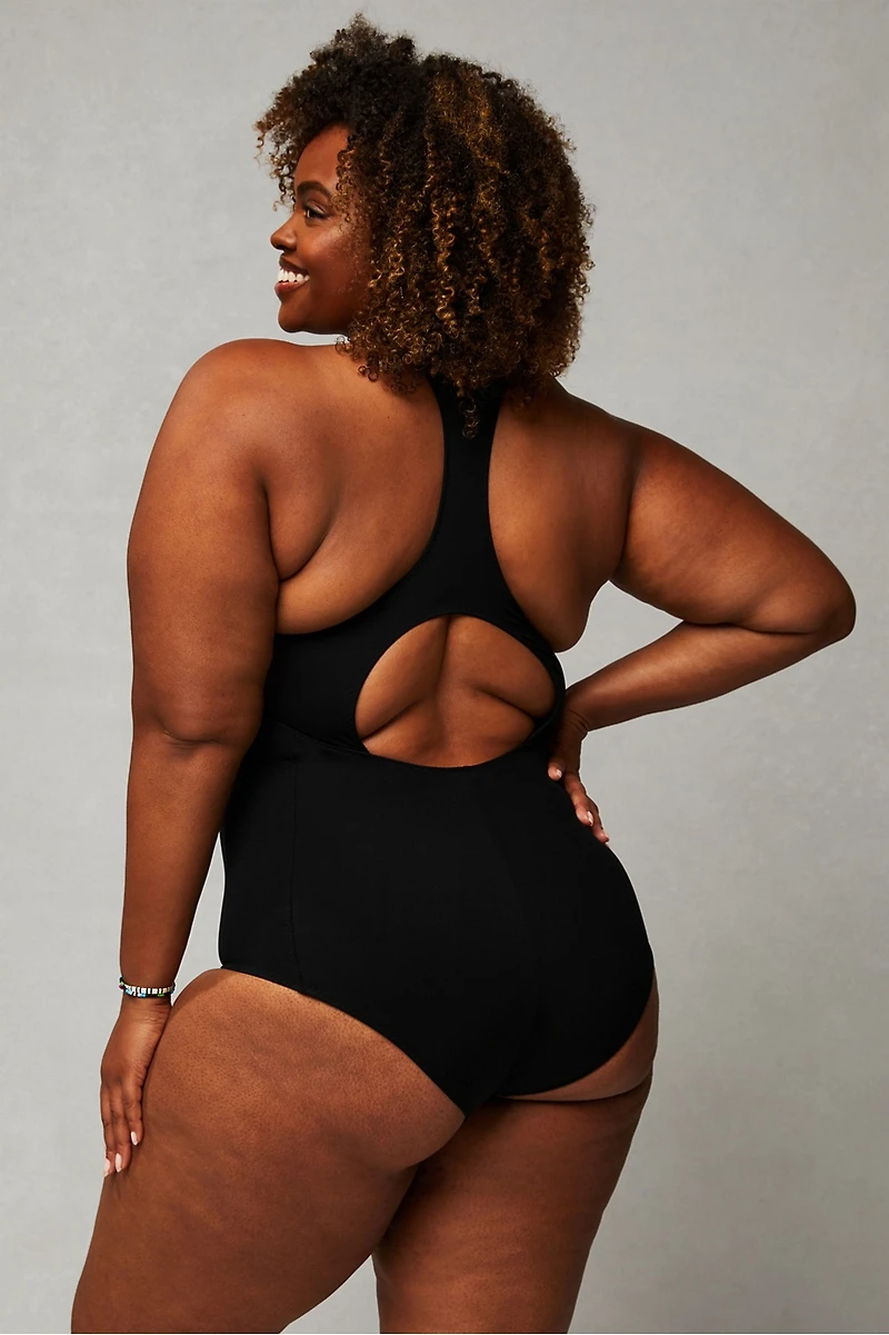 High Tide Zip-Front One-Piece Swimsuit