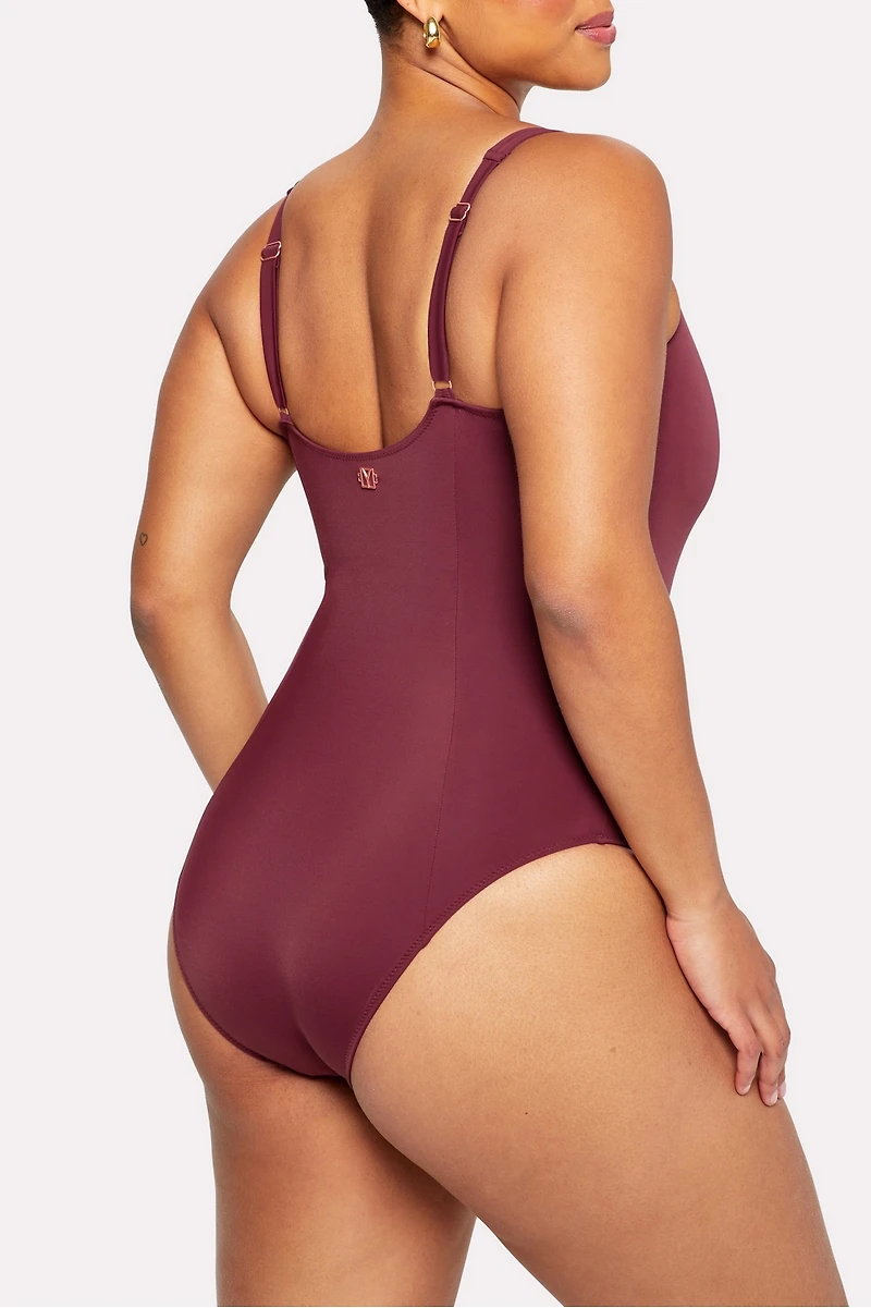Shaping Swim Waist Cinching One Piece