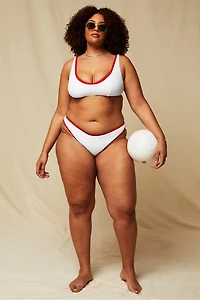 Sunset Scoop Rib Swim Top