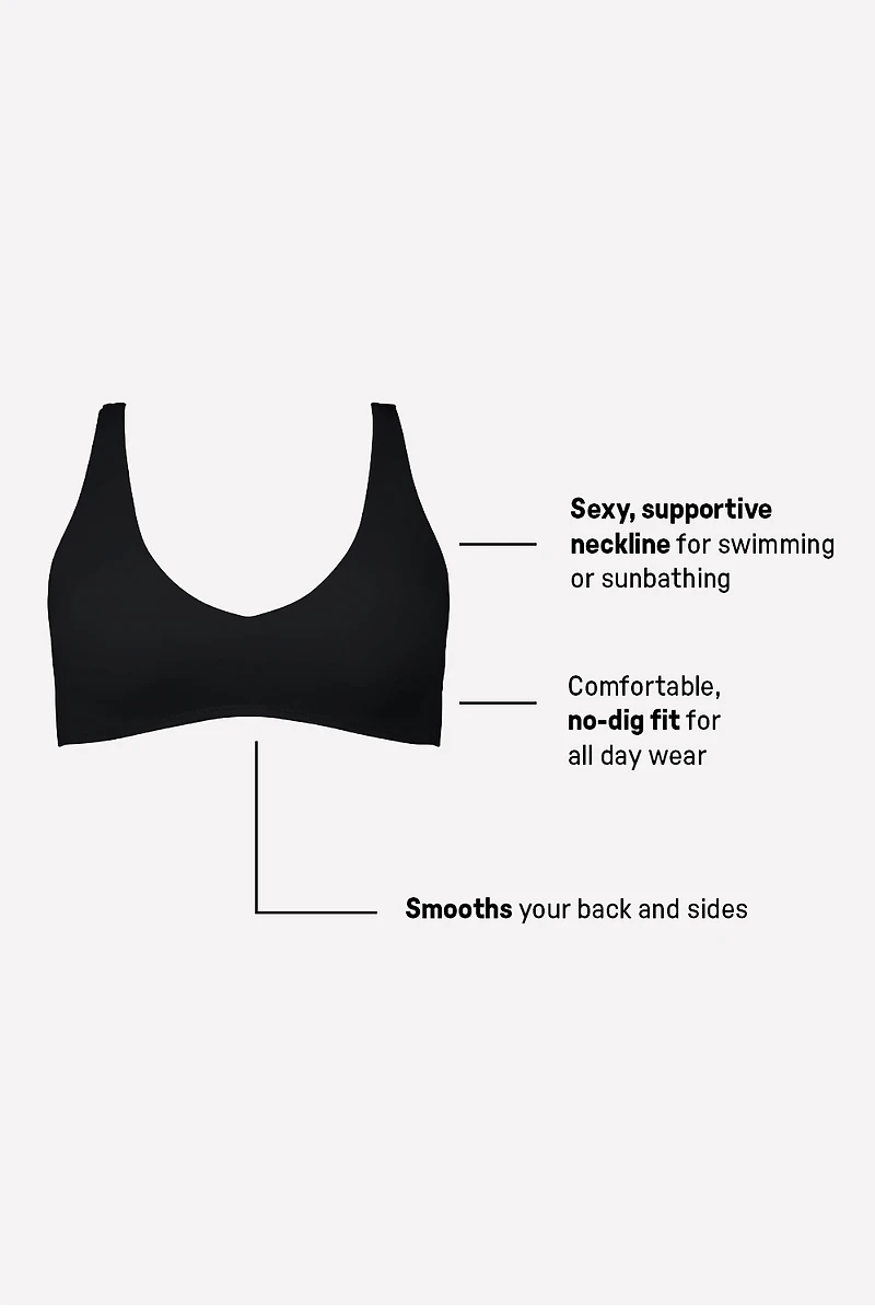 Shaping Swim Luxe Plunge Bikini Top