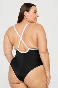Cross Back One-Piece Swimsuit