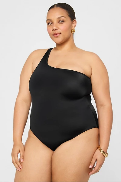 One Shoulder Cutout One-Piece