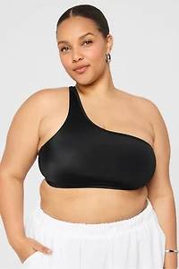 One-Shoulder Swim Top