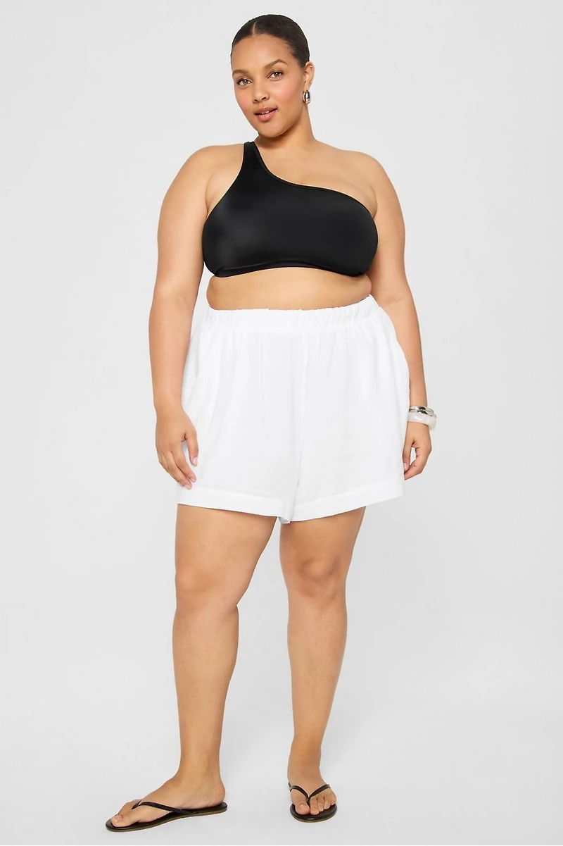 One-Shoulder Swim Top