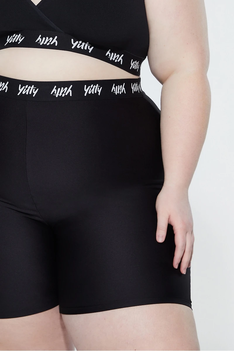 Major Label High Waist Logo Short