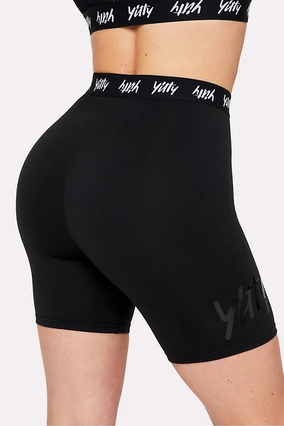 Major Label Shaping High Waist Logo Short
