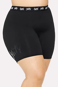 Major Label Shaping High Waist Logo Short